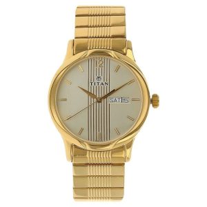 Titan Analog with Day and Date Champagne(NS-1580YM05)